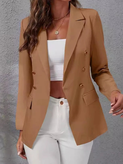 New in Autumn Winter New Blazers for Women Clothing Autumn and Winter Solid Color Fashion Casual Suit Slim Blazers Women