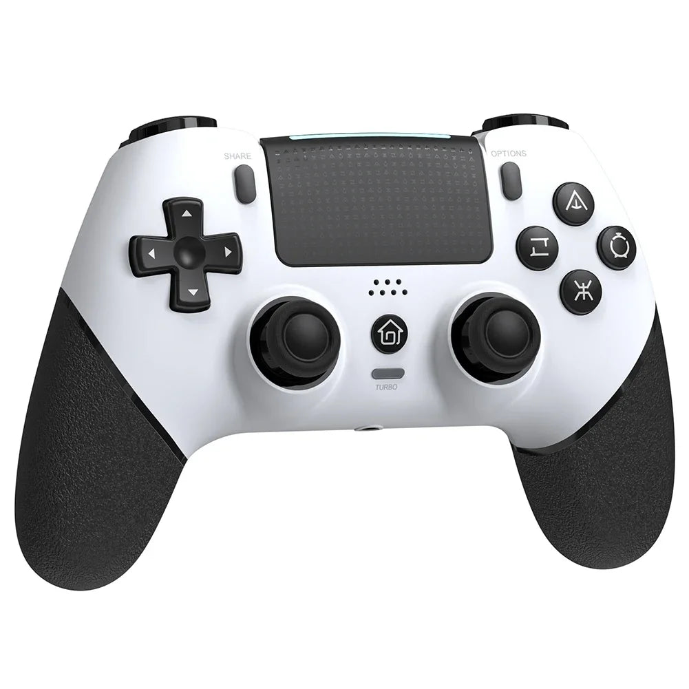 Wireless Gaming Controller 6 Axis Gyro Bluetooth Console Controller Macros Turbo Dual Vibration Hall Effect Joystick for PS4