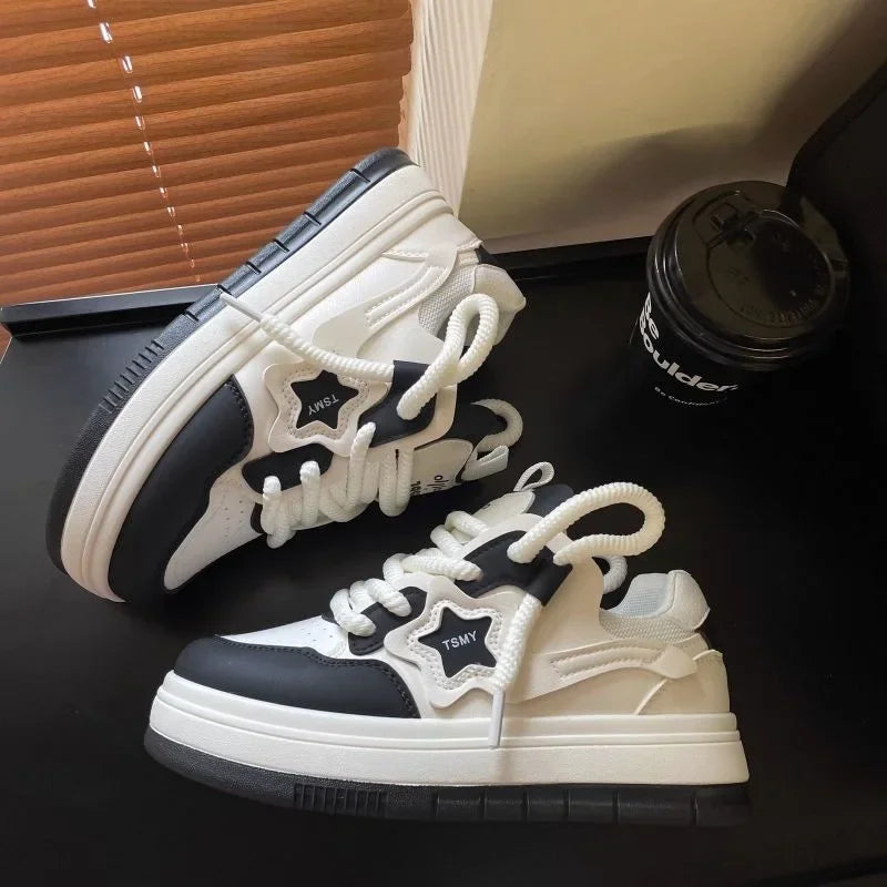 Women's Shoes Platform Sneakers New Star Designer Casual Shoes Flat Outdoor High Quality Running Shoes Trend Lace Up Tennis Shoe