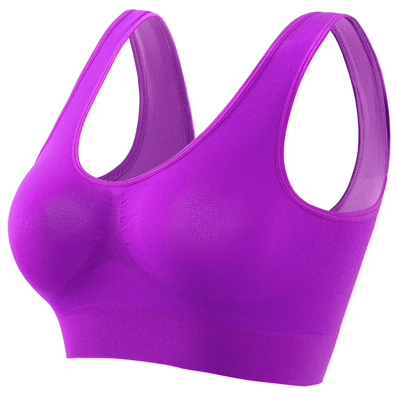 Women's S-5XL Seamless Bra Push-Up Sports Bra