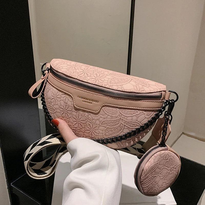 Designer Woman Chest Pack Retro Embroidery Belt Bag Coin Purse Luxury Lady Waist Bag Fashion Brand Shoulder Crossbody Chest Bags