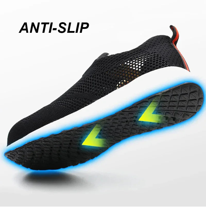 Steel Toe Anti-Puncture Men's Safety Shoes Summer Lightweight Breathable Work Safety Shoes Men Women Work Sneakers