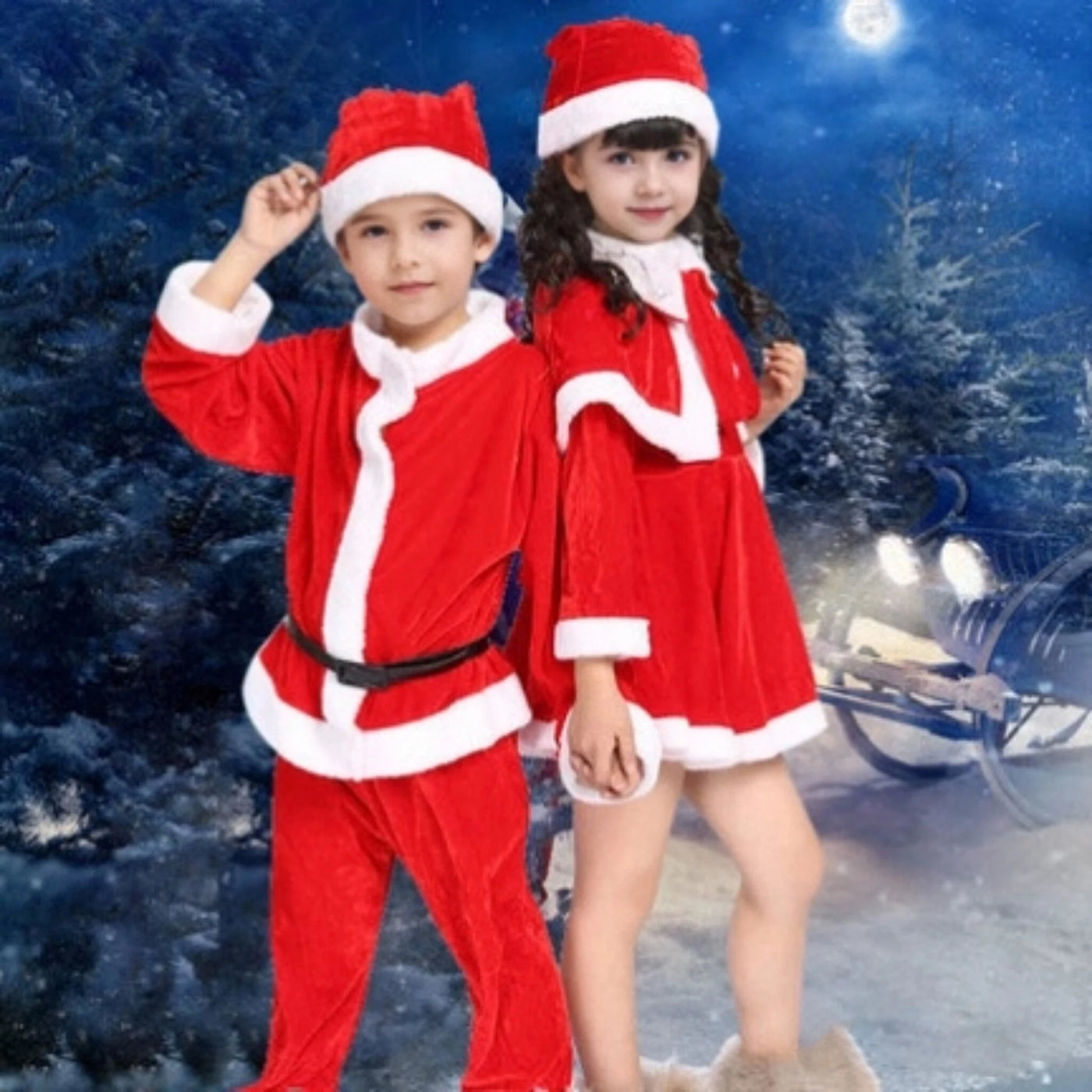 Christmas Costumes Boys' Performance Costumes Children's Costumes Girls' Dresses Performance Costumes Santa Claus Holiday Sets