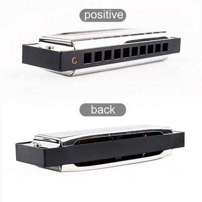 Diatonic Blues Harmonica 12 Keys Available Mouth Organ Harmonica10 Hole 20 Tone Diatonic Harp with Case for Student Teacher Gift