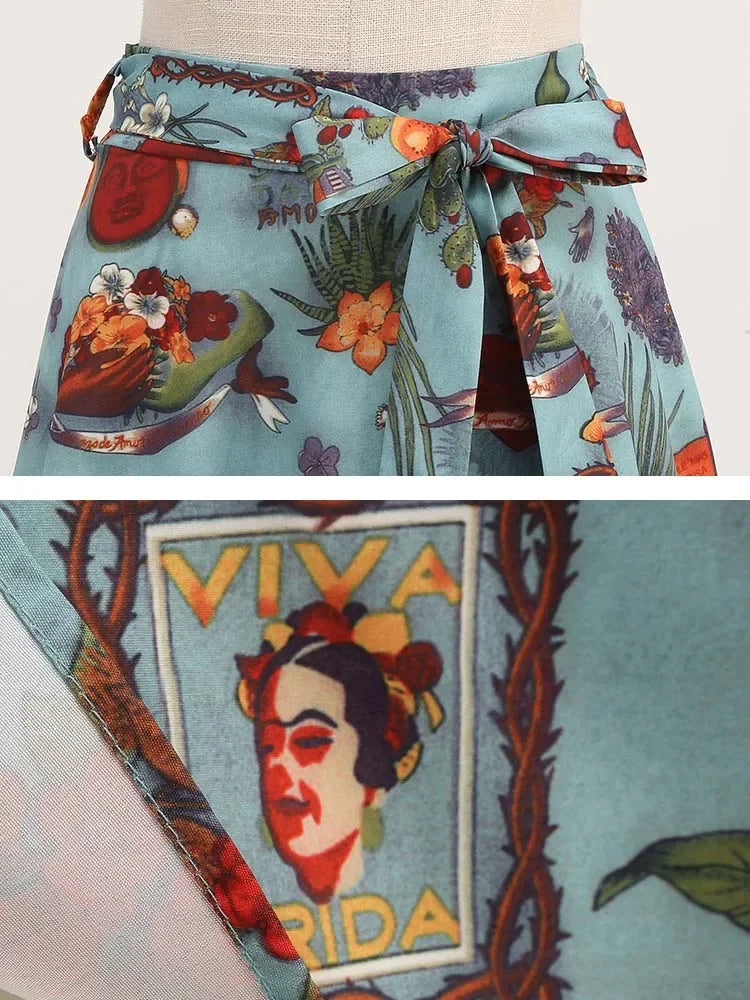 Summer Casual Women Midi Skirt Polka Dot High Waist Retro Vintage 50s Pleated Party Skirts