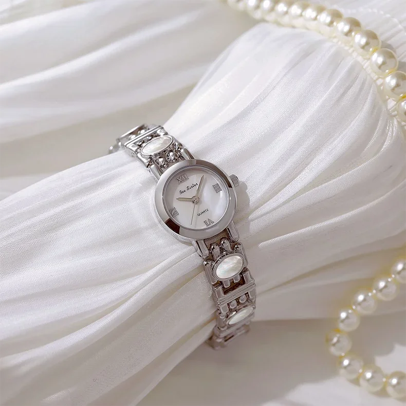 2025 High-End Vintage Woman Watches Fashion Elegant Natural Jade Stones Quartz Watch Retro Waterproof Hand Clock Gifts