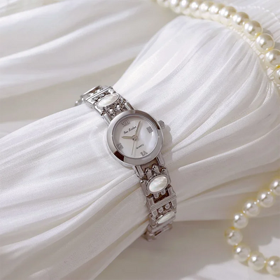 2025 High-End Vintage Woman Watches Fashion Elegant Natural Jade Stones Quartz Watch Retro Waterproof Hand Clock Gifts