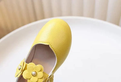 Spring Autumn Little Girls Ballet Shoes Sweet Chic Kids Fashion Princess Leather Shoes Causal Versatile Children's Flats Soft