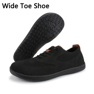 Wide Toe Barefoot Shoes Mens Womens Minimalist Walking Sneakers Shoes | Zero Drop Sole | Breathable Mesh Cross Training Shoes