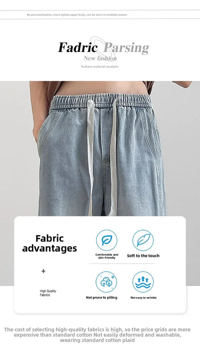 Men's denim pants American retro straight leg jeans loose and breathable suitable for daily casual street men's essential items