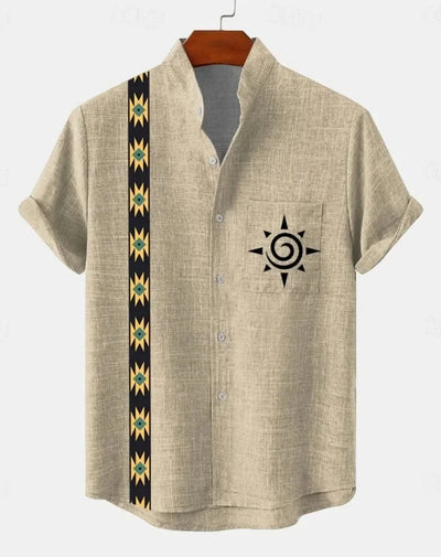 Men's New Linen Hawaiian Shirt 3D Fashion Short Sleeve Casual Urban Trend Summer Comfort Vacation