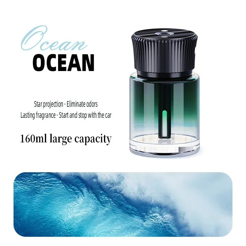 Smart car fragrance diffuser; car fragrance; automatic car fragrance diffuser; starry ceiling environment. USB car fragrance dif