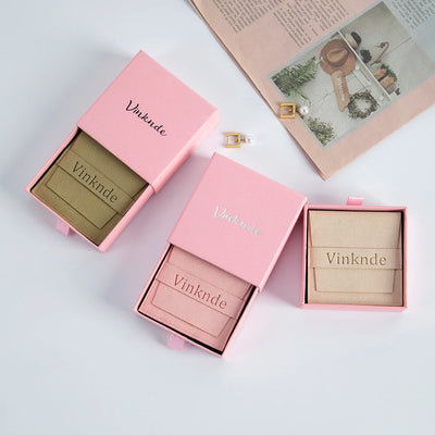Custom Logo Luxurious Jewellery Packaging Pouch Printed Cardboard Drawer Box Fashion Jewelry Rings Packaging Box With Suede Bag