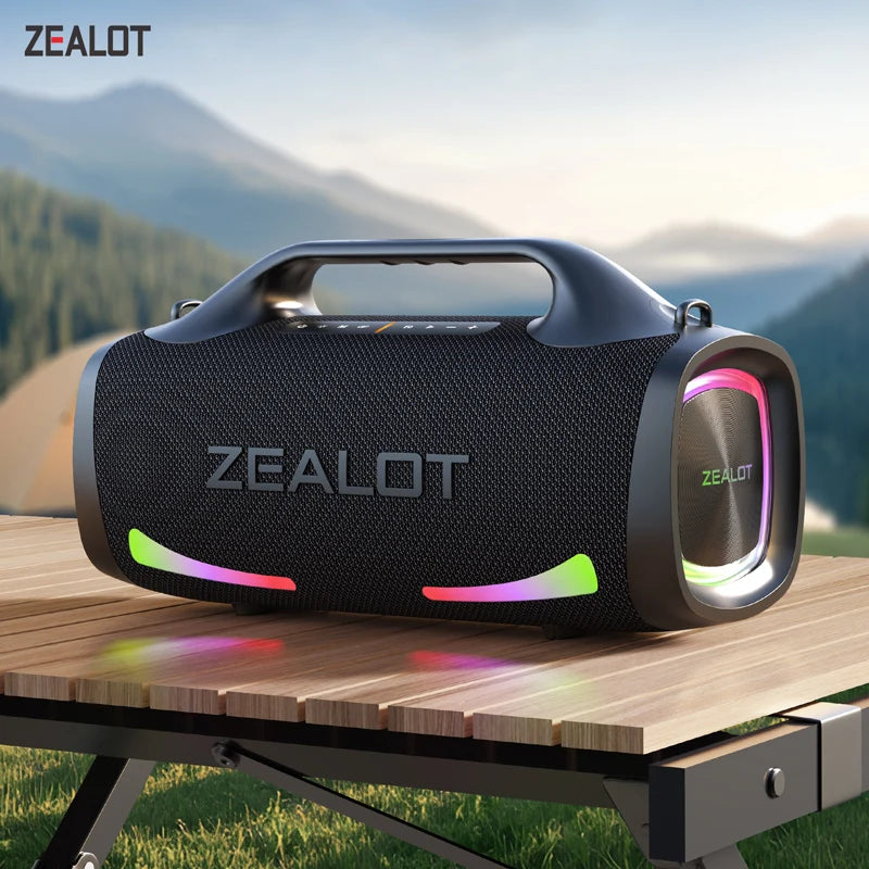 ZEALOT-S79 Speaker Party Portable Speaker with Bluetooth 5.2, Portable Handle, 24-Hour Playtime, for Party, Camping