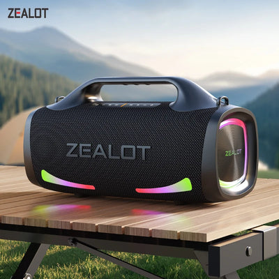 ZEALOT-S79 Speaker Party Portable Speaker with Bluetooth 5.2, Portable Handle, 24-Hour Playtime, for Party, Camping