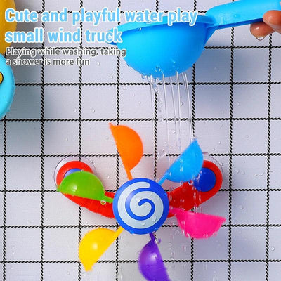 Baby Bath Toys Colorful Waterwheel Bathing Bathtub Water Spray Play Set Rainbow Windmill Bathroom Toy For Kids Toddler Children