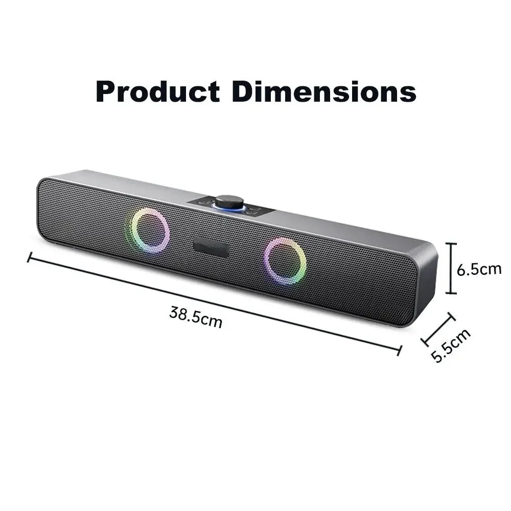 Bluetooth Speaker HD Sound Portable Playback AUX TF Card and USB LED Light Speaker Bluetooth 5.3 Wireless for Home Party Outdoor
