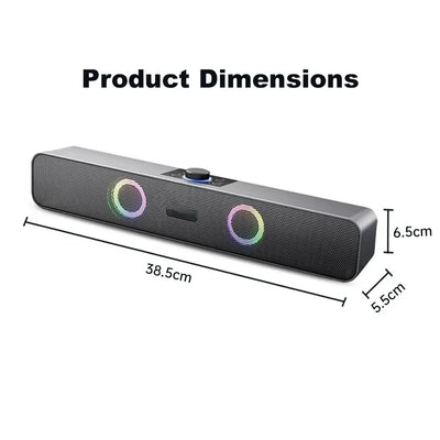Bluetooth Speaker HD Sound Portable Playback AUX TF Card and USB LED Light Speaker Bluetooth 5.3 Wireless for Home Party Outdoor