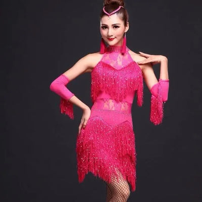 New Latin Dance Dress Women/Girls/Lady New Sexy Fringe Salsa/Ballroom/Tango/Cha Cha/Rumba/Samba/Latin Dresses For Dancing