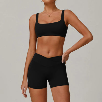 Yoga Suit for Women Running Tracksuit Sports Bra High Waist Leggings Gym Clothing 2PCS Workout Set Female Training Sportswear