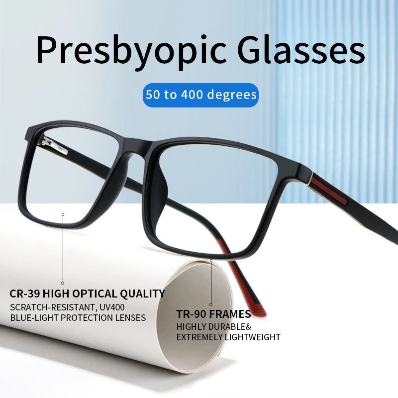 Blue Light Blocking Computer Readers Stylish Durable TR90 Thin Frame Fit Medium To Big Face for Men Women