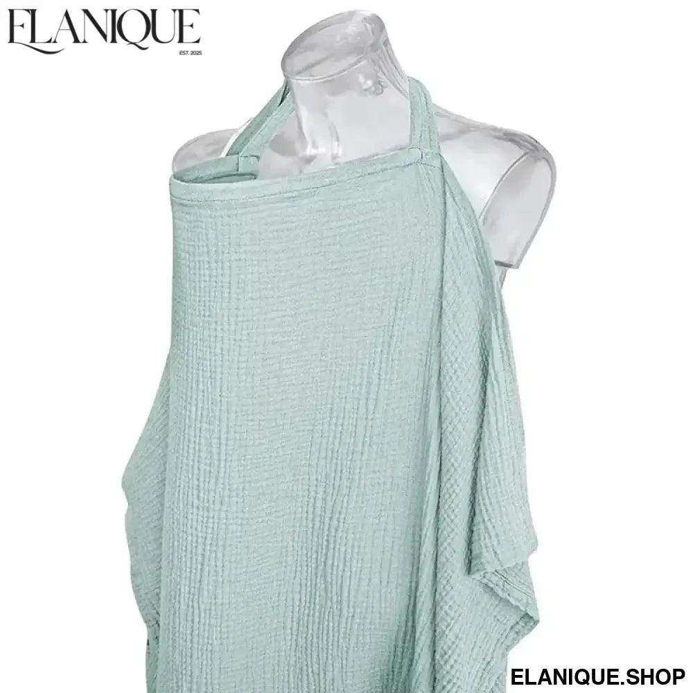 Breathable All-Season Baby Nursing Cover – Solid Cotton Breastfeeding Blanket