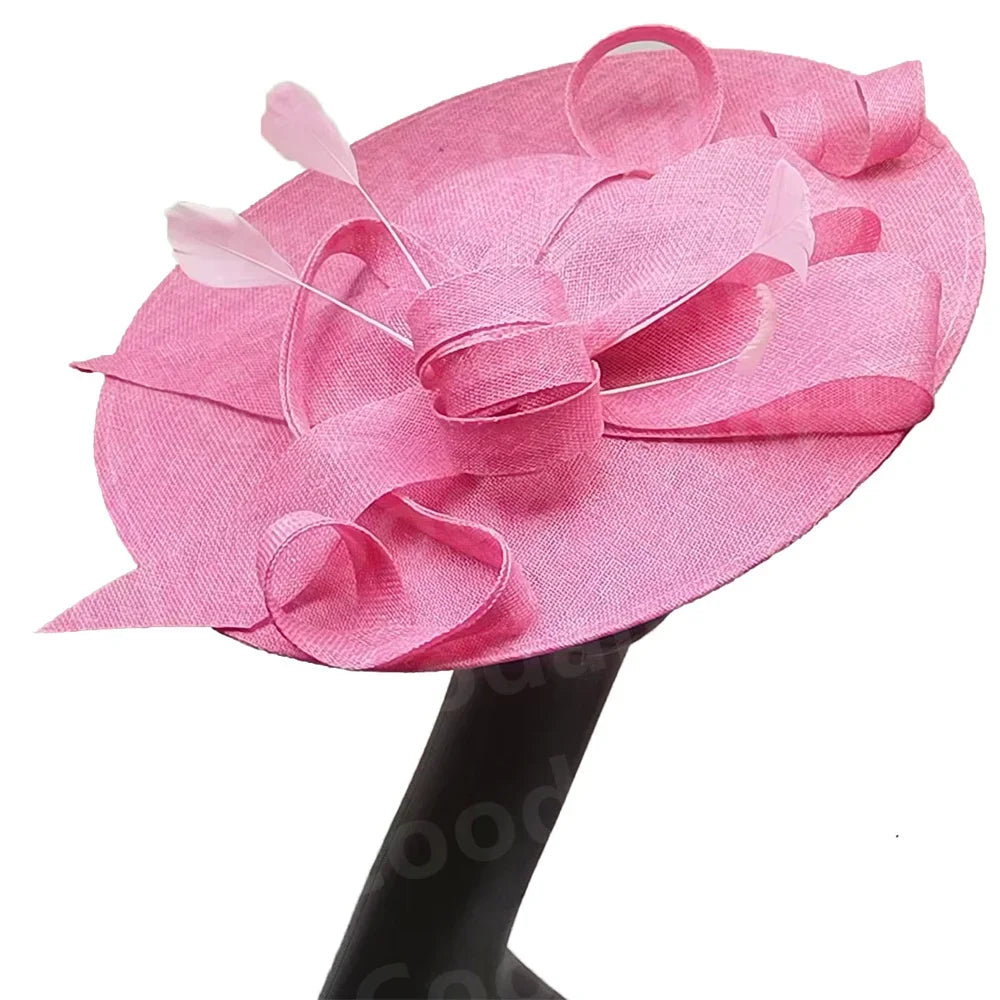 Royal Ascot Big Fascinator Hats Headband Ladies Church Kentucky Derby Headpiece Ladies Race Fashion Hair Accessories Bride Hats