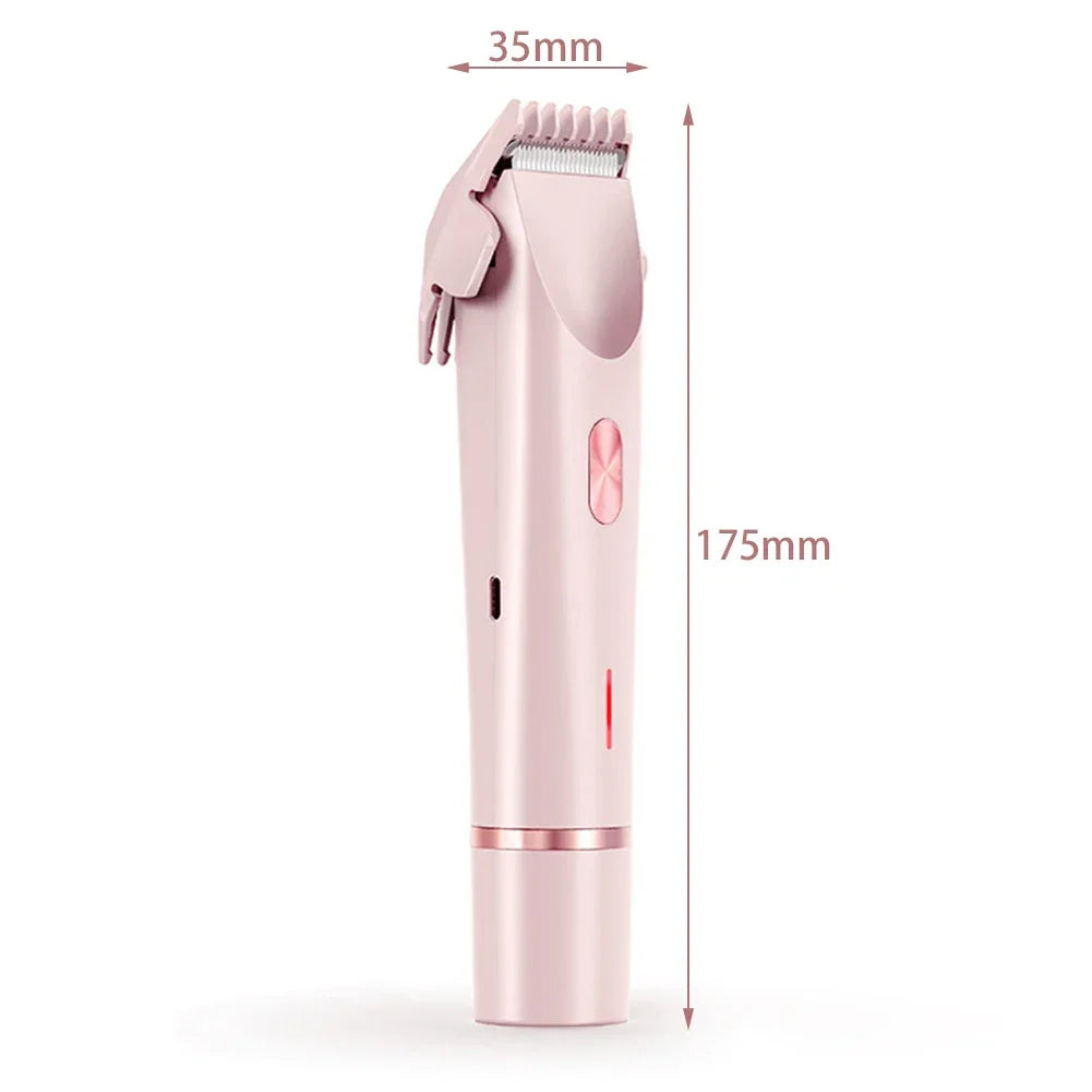 Bikini Epilator For Women Dual Head Electric Razors Portable Wireless Hair Remover Smoothes Silky Wet/Dry Face Body Epilator