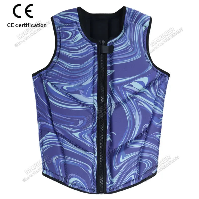 Wakesurf Comp Vest CE Approved Neoprene Life Jacket Wake Surfing Impact Vest surf But Great for All Other Watersports Activities