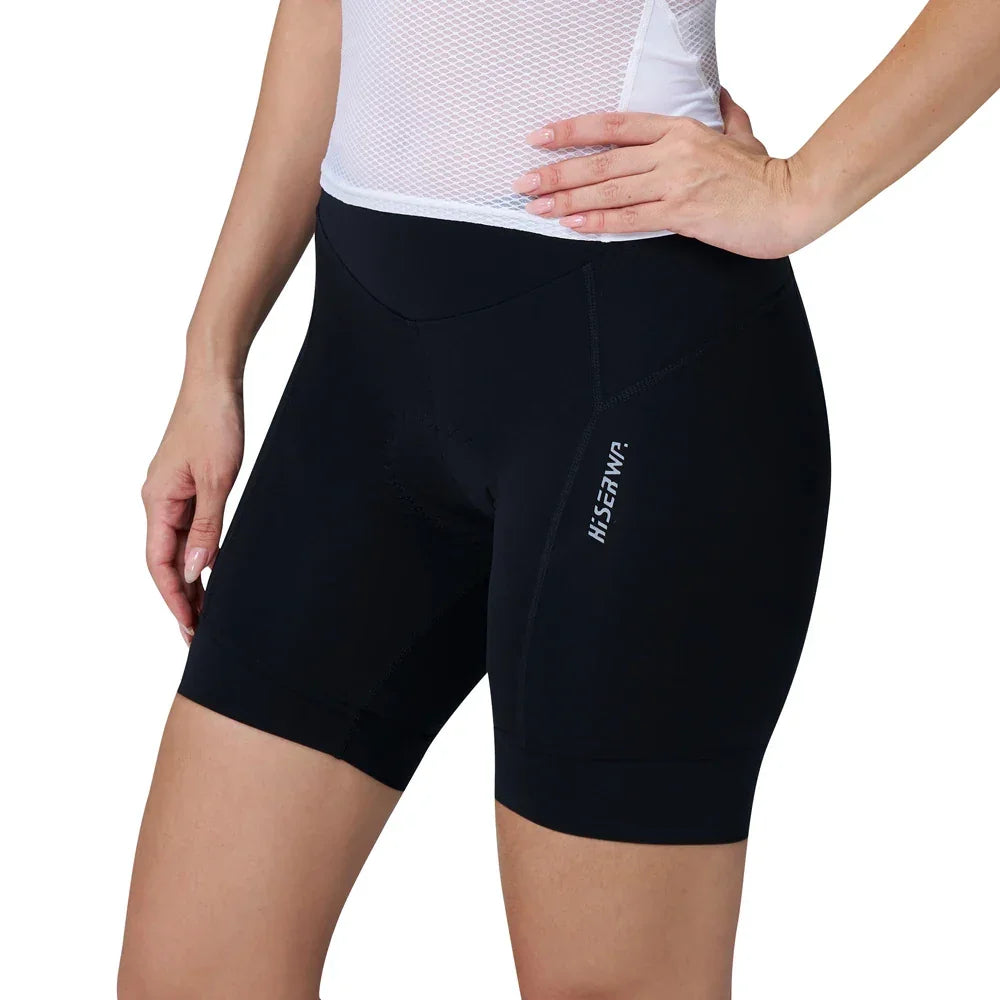 HISERWA Women Cycling Shorts High Quality MTB Bike Shorts 6 Hours Riding Shockproof Pad Breathable Lycra Sports Bicycle Tights