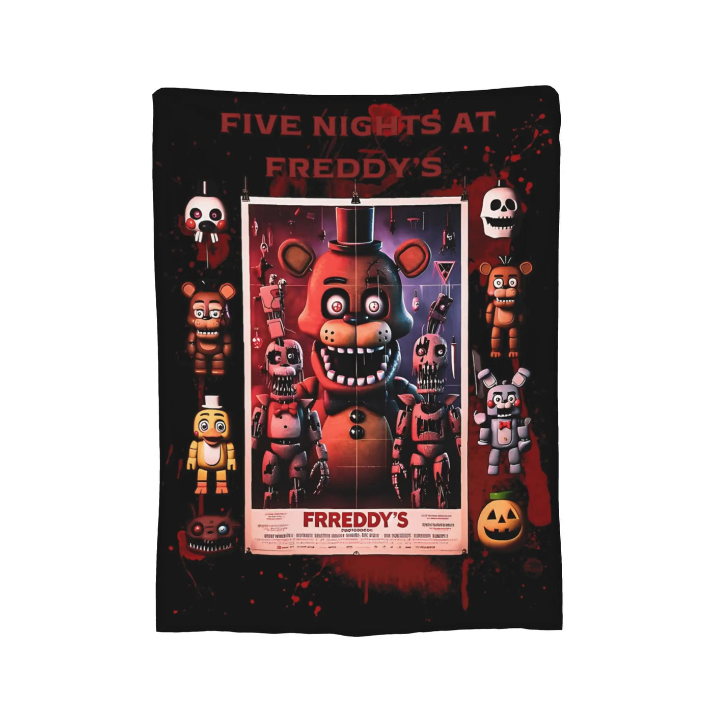 FNAF At Freddys Blankets Fleece Textile Decor Multi-function Super Soft Throw Blankets for Sofa Bedroom Bedspreads