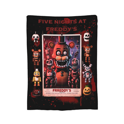 FNAF At Freddys Blankets Fleece Textile Decor Multi-function Super Soft Throw Blankets for Sofa Bedroom Bedspreads