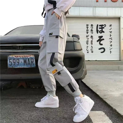 Women Cargo Pants Fashion Punk Pockets