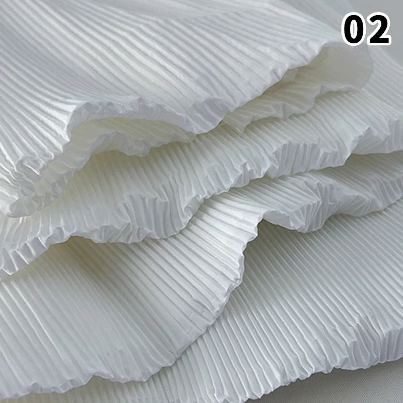 Wrinkled Texture Fabric Background Printmaking Material DIY Wedding Celebration Women Dress Suit Diy Sewing Material