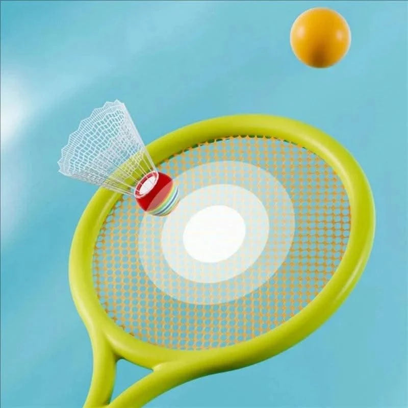 Children's badminton tennis racket exercise reaction ability beginners family outdoor beach tennis kindergarten baby parent-chil