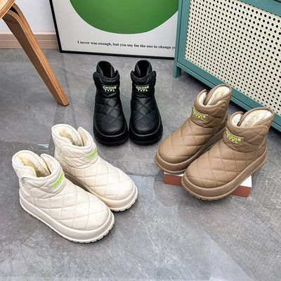 Kalsooni 2024 Winter Velvet Thick Warm Shoes Waterproof Platform Snow Boots for Women