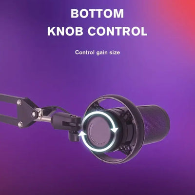 Gaming USB Microphone Usb Computer Desktop Microphone RGB E-sports Game Conversation Voice Recording Condenser Microphone