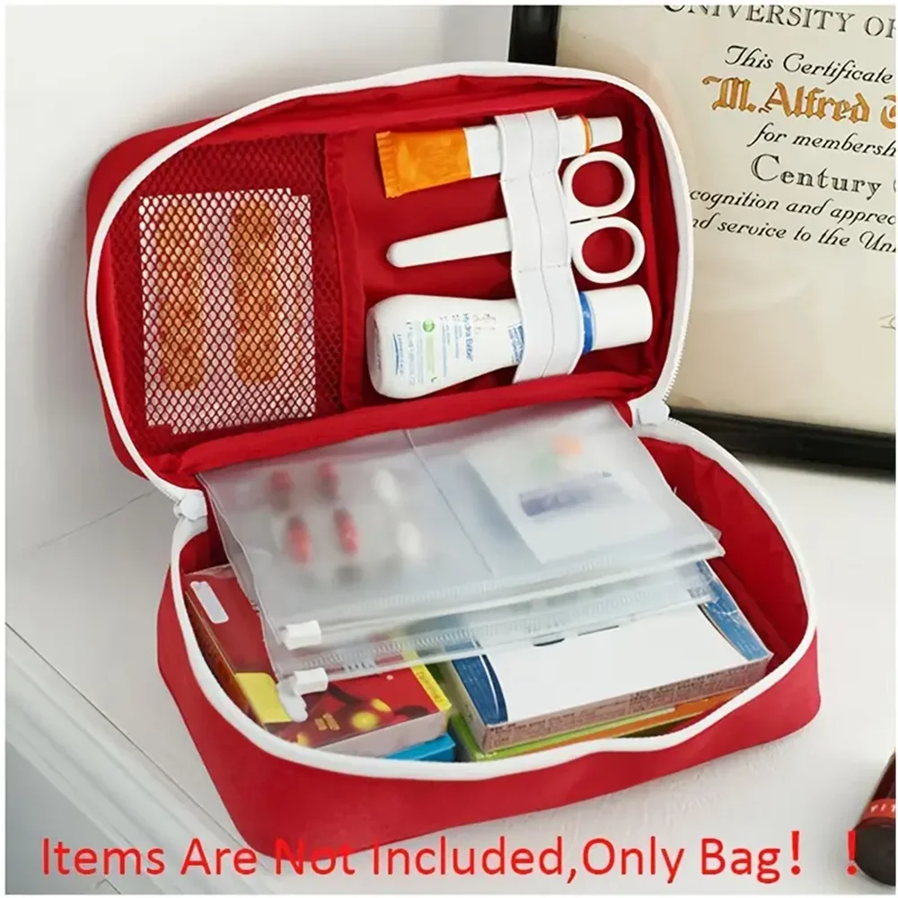 Portable First Aid Kit Bag - Compact Emergency Medical Organizer for Trauma & Survival