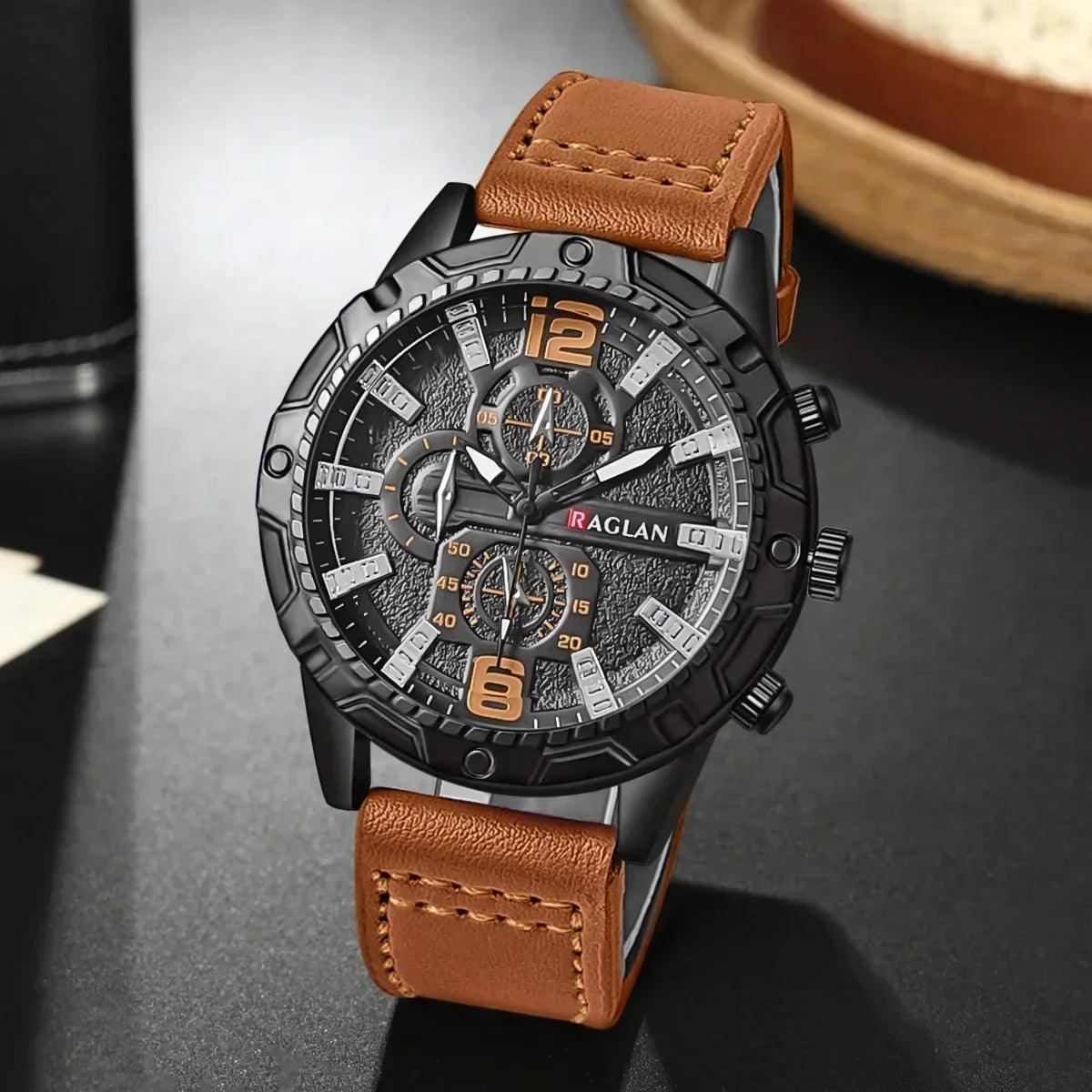 Top brand watch for men fashion watches leather strap clock man wristwatch gift relogio masculino reloj hombres