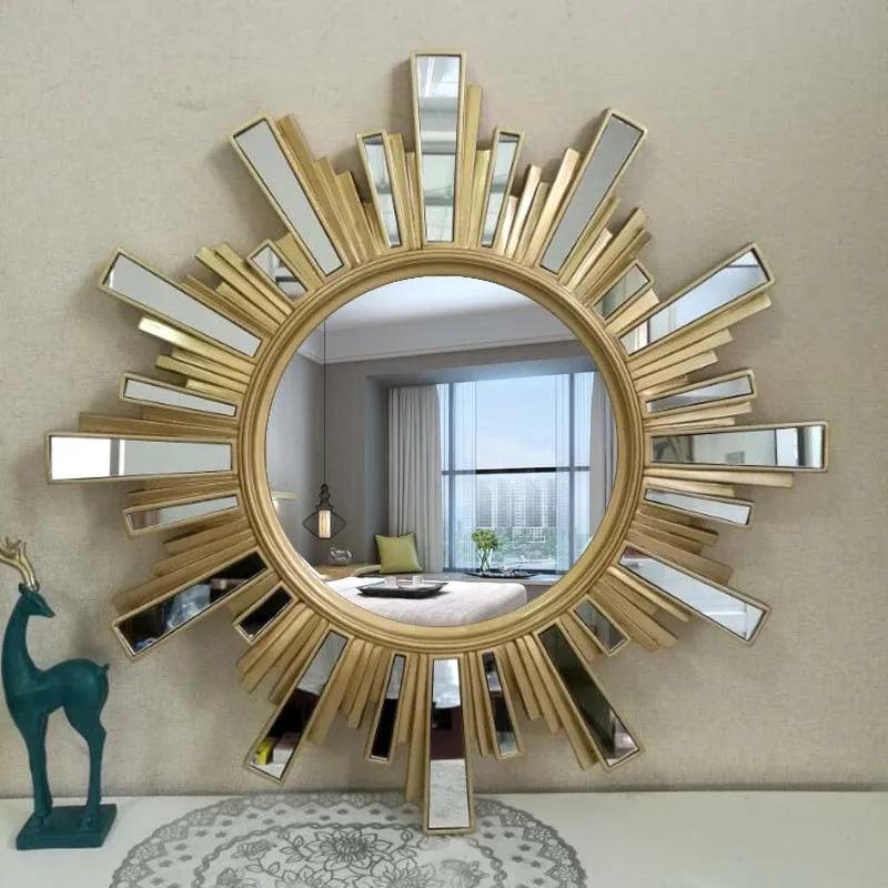Living room luxury mirror design aesthetic european unique xenomorph vintage irregular espelhos decorativos home decor