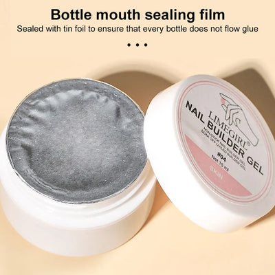 LIMEGIRL 15g Solid Nail Extension Gel Non Stick Hand Phototherapy UV Gel Quick Building Gel Nails Tips Nail Art Prolong Nail Gel