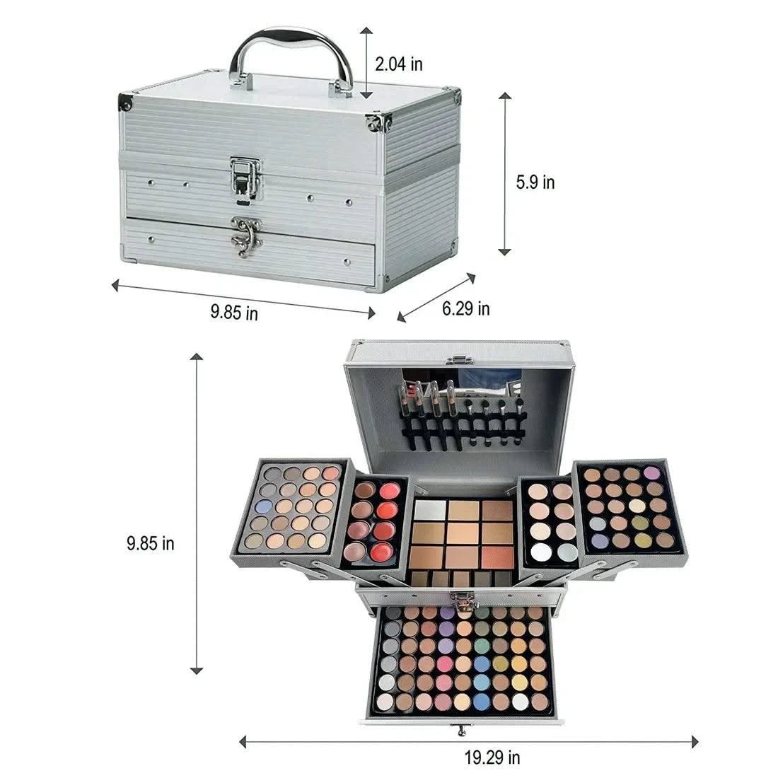 Makeup Set Box Eyeshadow Lip Blush Nail Polish Eyebrow Pencil Multi-functional Palette