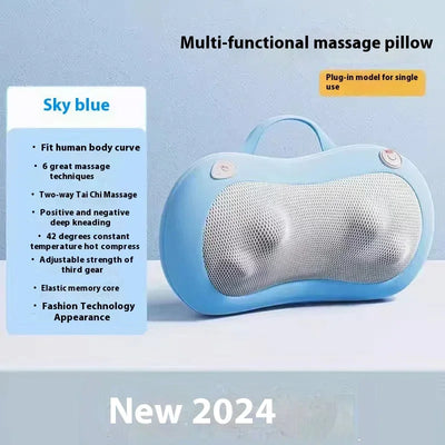 Cervical Massage Pillow Wireless Hot Compress Kneading Multifunctional Waist Back Neck Neck Shoulder Cushion Abdominal Massager