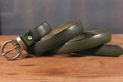 Genuine Leather Brass Buckle Belt for Women | Jeans Casual Dress |  Ladies Designer Trendy Belts Waistband