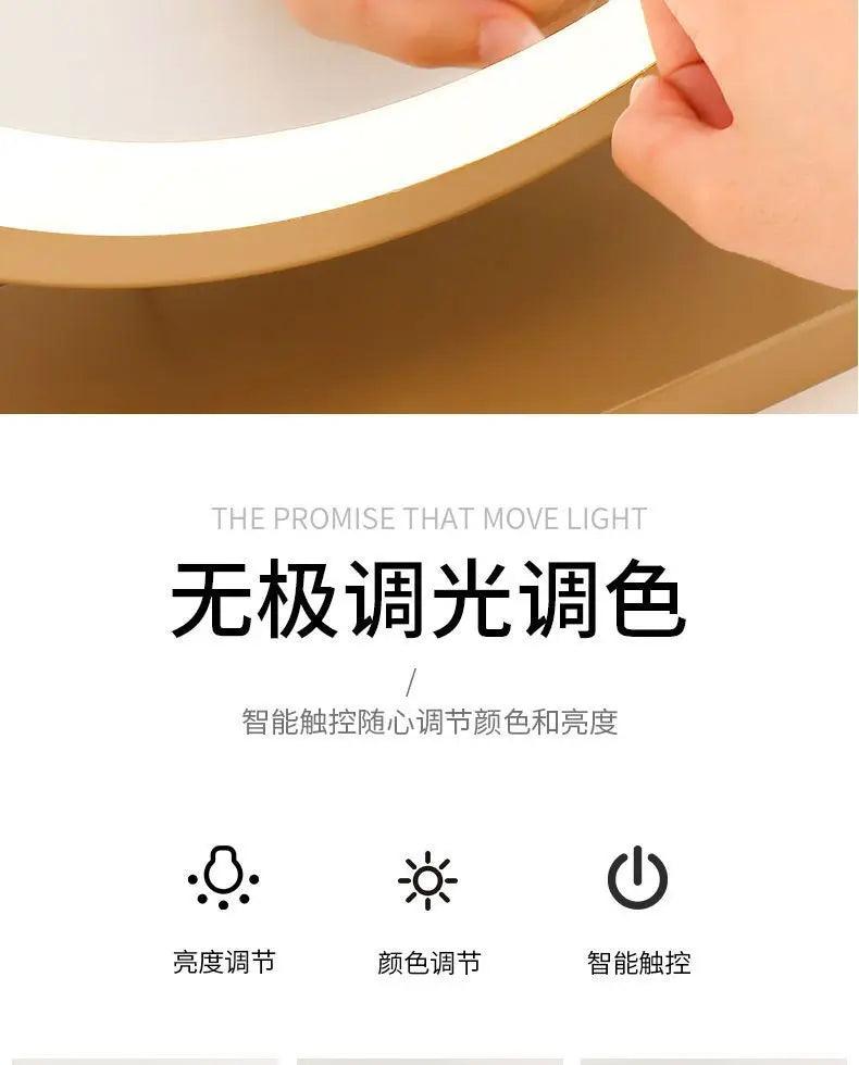 Led makeup home decor decorative mirrors photography aesthetic gold toilet round plastic espejo cosmético mhhzj
