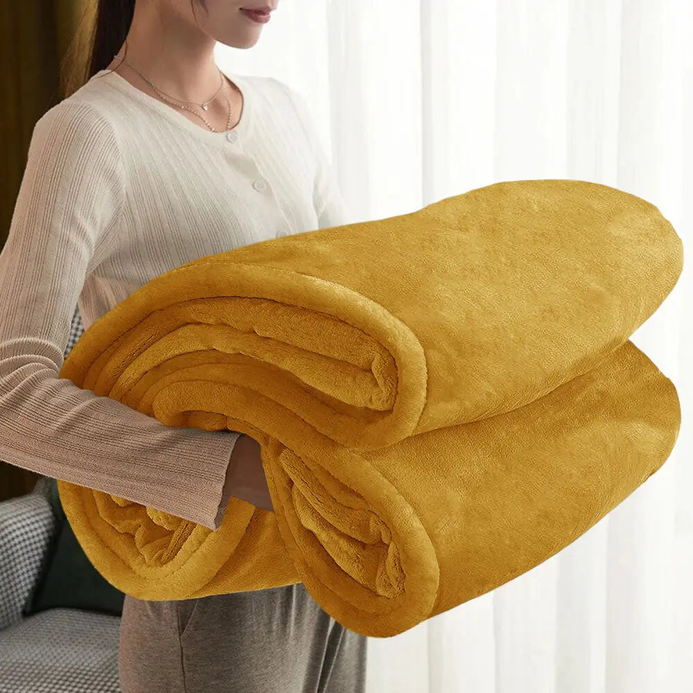 Thicken Warm Soft Blanket for Fall Winter Spring All Season Fuzzy Microplush Lightweight Fleece Winter Blankets for Bed Sofa