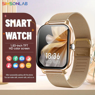 New Smartwatch 1.83'' HD Screen BT Call Health&Sleep Monitoring Kids Smart Watch Waterproof Fashoin Sport Bracelet For Women Men