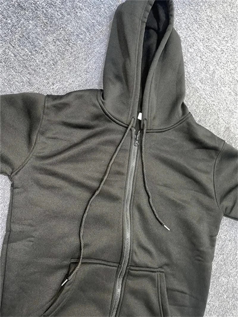 Zipper Hoodies Women/Men Fashion Long Sleeve Hooded Fleece Sweatshirt