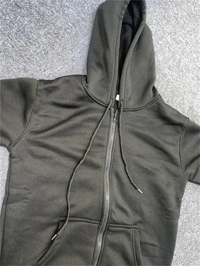 Zipper Hoodies Women/Men Fashion Long Sleeve Hooded Fleece Sweatshirt