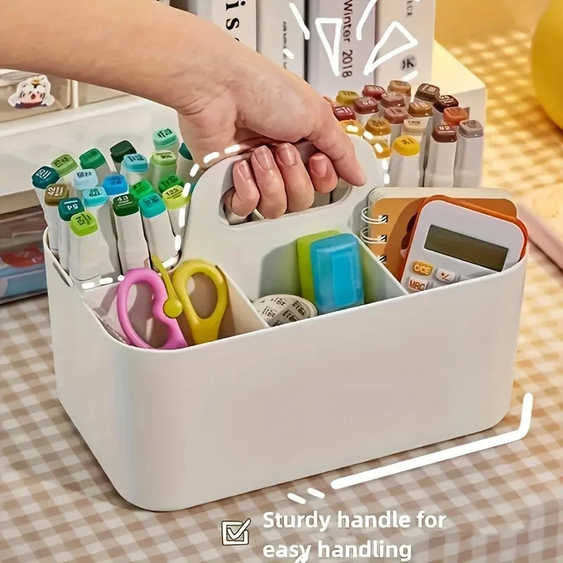 Multi-Functional Office Supplies Storage Box - Desk Organizer with Multiple Compartments for Markers, and Small Stationery Items